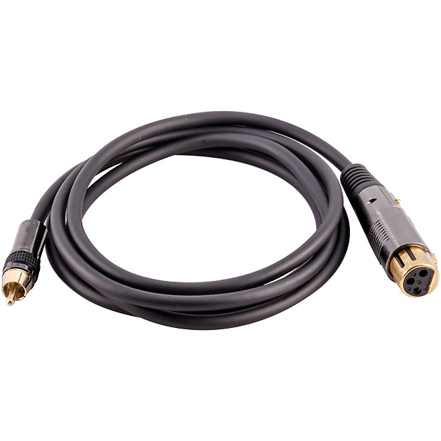 Seismic Audio SARCXLF-6BLACK Premium XLR Female to RCA Male Audio Patch Cable - 6' image 1