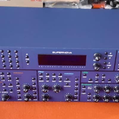 Novation Supernova Polyphonic Rackmount Synthesizer 1998 - Blue - 44 voices