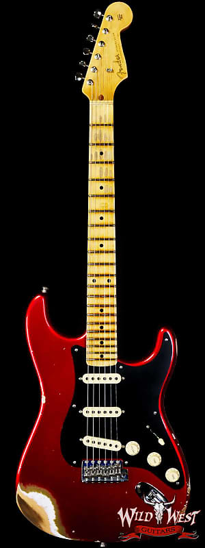 Fender Custom Shop 1959 Stratocaster Maple Neck Relic Candy Apple Red image 1