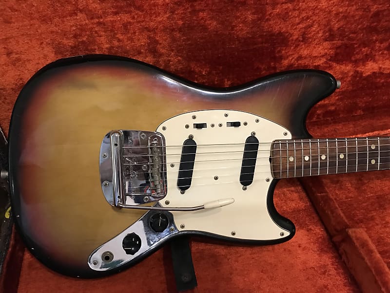 1974 Fender Mustang Guitar - w/Original Hard Case - EXC! | Reverb