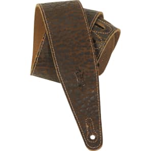Levy's MD317JAD-DBR Carving Leather Guitar Strap
