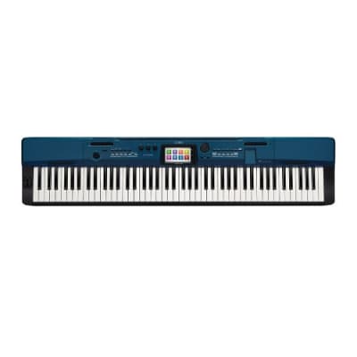 Casio PX560BE 88-Key Digital Stage Piano (Blue) Bundle with Professional Monitor Headphones (Black), and Adjustable Double X Keyboard Stand, X-Style Keyboard Bench, and TRS Cables (6 Items) image 2