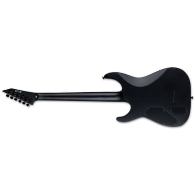 ESP LTD MH-1000 Baritone Guitar, Macassar Ebony Fretboard, Black Satin image 3
