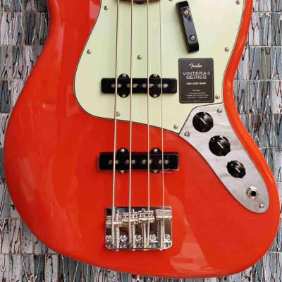 Fender Vintera II '60s Jazz Bass, Rosewood Fingerboard, Fiesta Red image 3