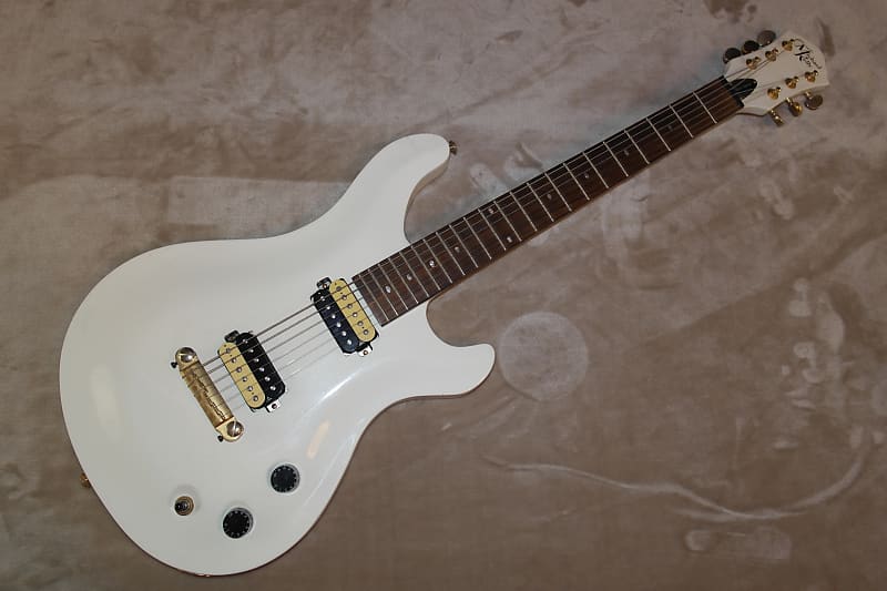 2007 Michael Kelly Valor Special  Double Cut White Riboloff Rockfield Humbucking Pickups Gigbag! image 1