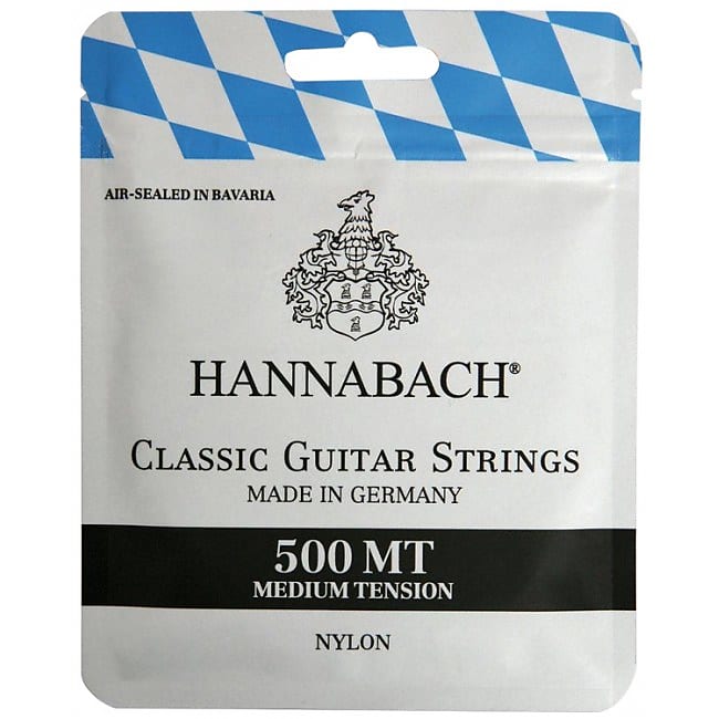HANNABACH 500 MT Medium Tension Black Label E1-E6 Saiten für Konzertgitarre, Nylon image 1