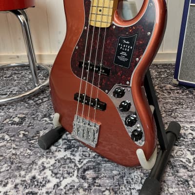Fender Player Plus Active Jazz Bass MN 2022 Aged Candy Apple Red image 9