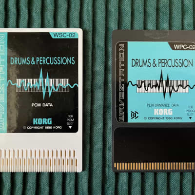 Korg Wavestation Drums & Percussion WSC-02 PCM & WPC-02 Performance Data Cards 1990s