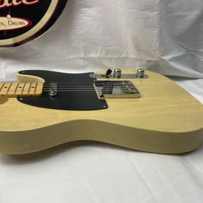 Fender Limited Edition American Vintage '52 Telecaster Korina Guitar with Case - non-original volume pot/knob - 2015 - Blackguard Blonde / Maple image 13