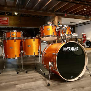 Used Yamaha Stage Custom 6 Piece Drum Set Honey Amber Reverb