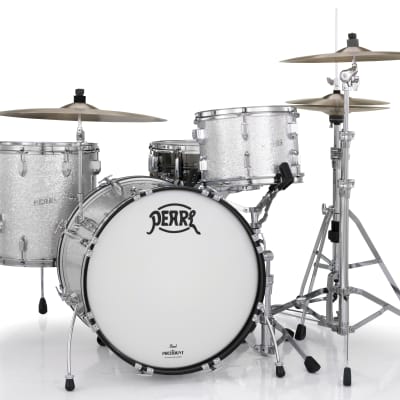 Pearl President Deluxe Silver Sparkle 3pc Kit Shell Pack +GigBags 20x14 12x8 14x14 Drums Authorized Dealer image 9