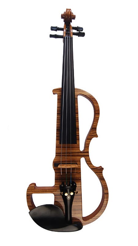 Geneva Professional Electric ViolinIn In Zebrawood GVE-1903 Zebrawood image 1