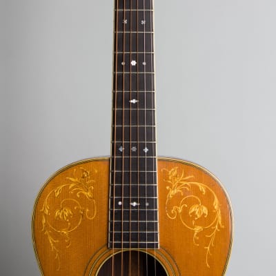 Washburn  Model 5238 Deluxe Flat Top Acoustic Guitar (1930), ser. #1231, original black chipboard case. image 8