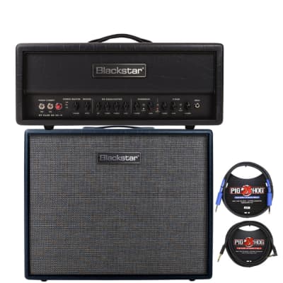 Blackstar HT Club 50 HTV-50 MKIII 50-Watt Tube Head with Blackstar HT Venue HTV-112 MKIII 1x12 Extension Cabinet, Guitar Cable, and Speaker Cable image 1