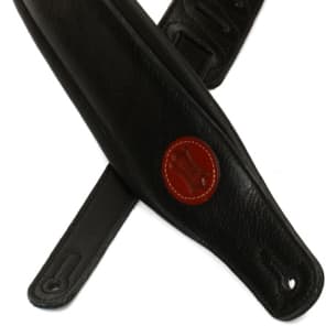 Levy's MSS2 Garment Leather Guitar Strap - Black image 7
