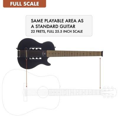 Traveler Guitar Escape Mark III Acoustic/ Electric Travel Guitar (Black Satin) image 3