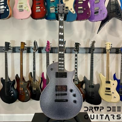 ESP USA Eclipse Electric Guitar w/ Case-Black Sparkle image 2