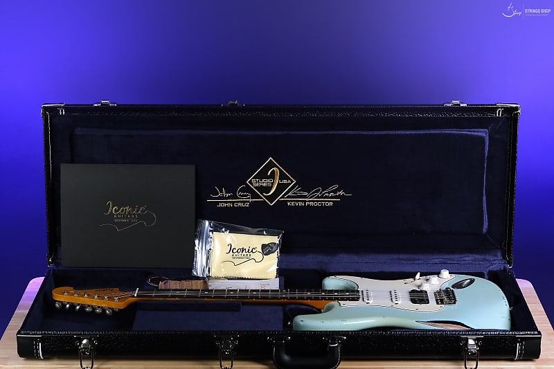 Iconic Guitars Solana Studio Series - Sonic Blue over Black | Reverb