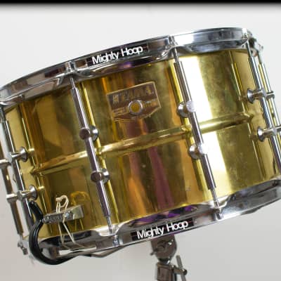 1990s Tama 8x14 Powermetal PM328 Brass Snare Drum | Reverb
