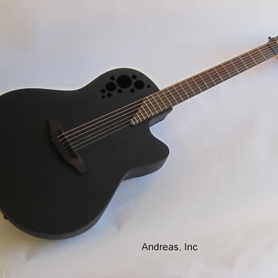 Ovation Elite TX Deep Contour Acoustic-Electric Guitar - Black for sale