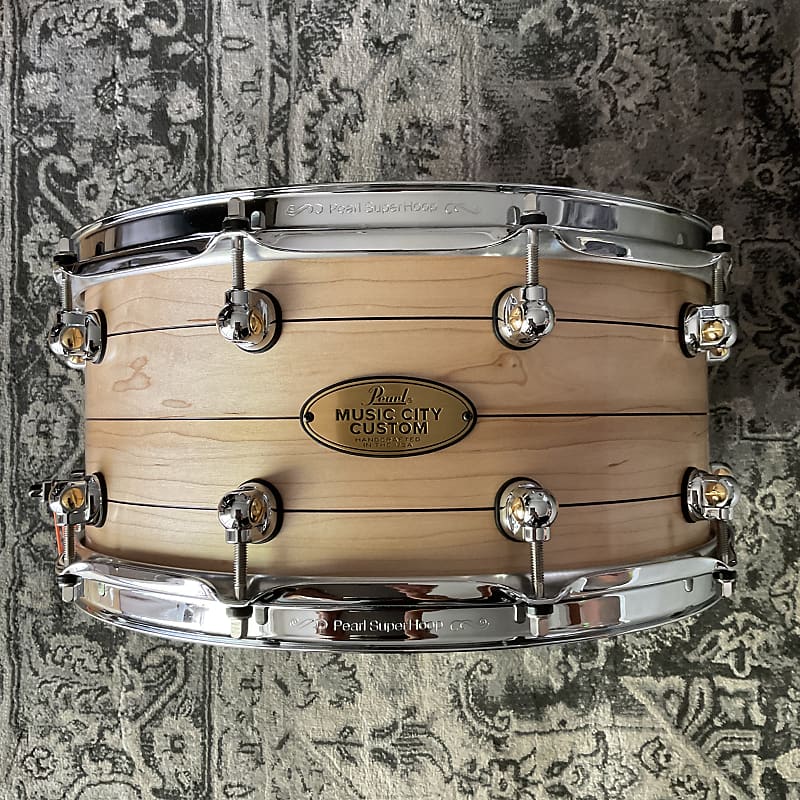 Pearl Limited Edition “One-Off” 14 x 6.5”  Solid Maple Hand Rubbed Lacquer Triband Inlay image 1