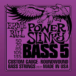 Ernie Ball 2821 Power Slinky 5-String Electric Bass Strings