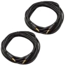 Pair of 25 Foot 1/8" (3.5mm) Stereo Male to Male Patch Cable - For iPod, iPhone
