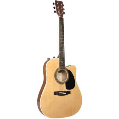 Johnson JG-650-TN Thinbody Acoustic Electric Guitar, Natural for sale