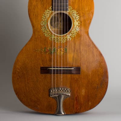 Stella 12 String Flat Top Acoustic Guitar, made by Oscar Schmidt,  c. 1930, black tolex hard shell case. image 3