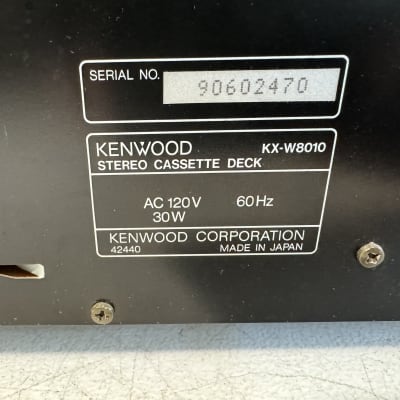 Kenwood KX-W8010 Dual Cassette Deck Tape Recorder Dubbing HiFi Stereo Japan image 6