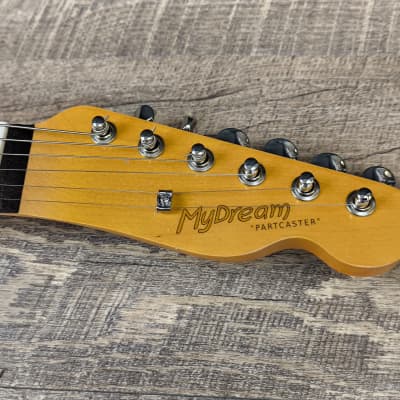 MyDream Partcaster Custom Built - Buttercream Thinline Tortoise Charlie Christian image 7