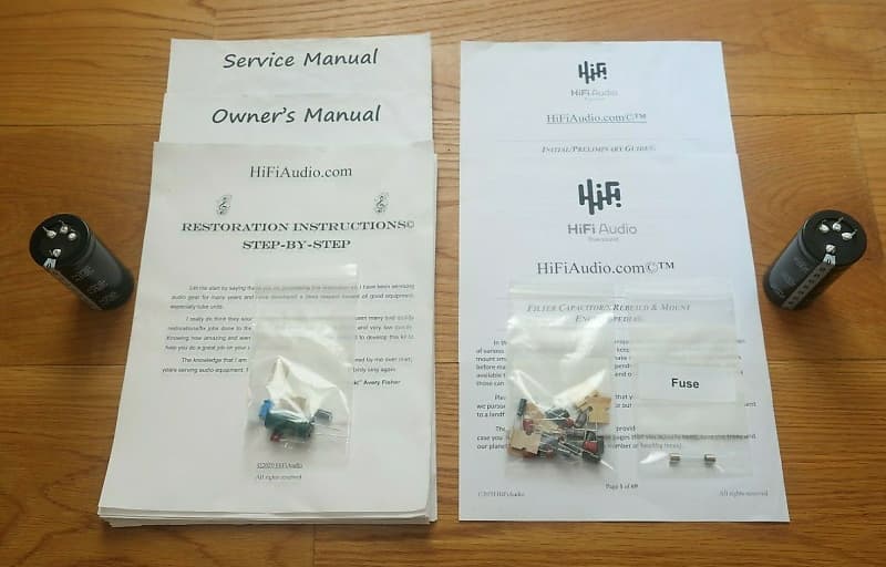 McIntosh MC-754 restoration kit filter capacitor repair rebuild fix  			