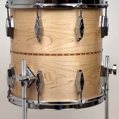 Craviotto 18/11/13/5x14" VIDEO Solid Maple 2024 - Gloss Maple w/ Mahogany Inlay image 19