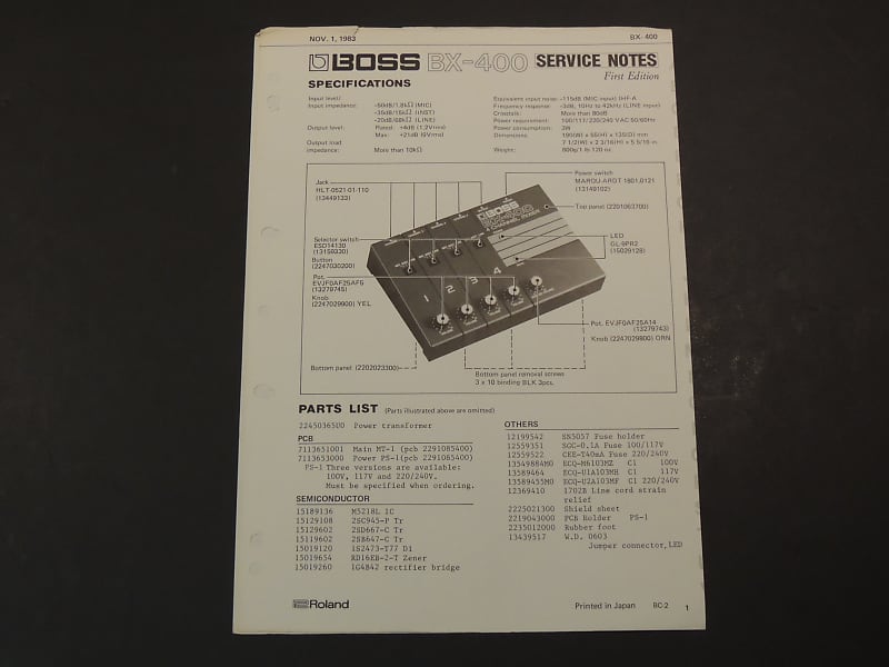 SERVICING – Accurate Boss BX-400NX