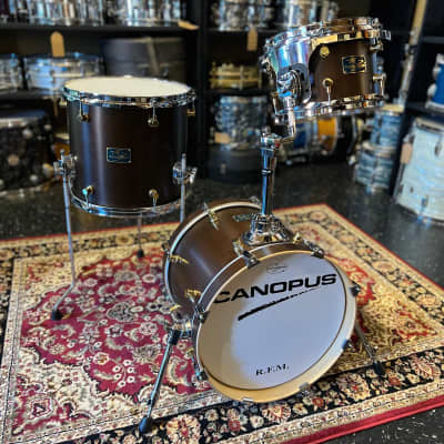 USED SHOP DEMO KIT Canopus RFM Club Bitter Brown Oil Drum Set w