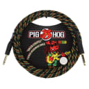Pig Hog PCH10RA "Rasta Stripes" Instrument Cable - 10ft (Straight-Straight)