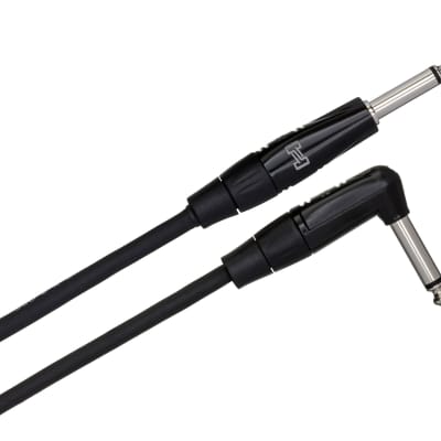 Hosa HGTR-020R Pro Guitar Instrument Cable, 20 ft, REAN Straight to Right-angle, 20ft 20 foot 20’ image 3