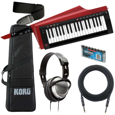 Korg RK-100S 2 Keytar - Translucent Red - Bonus Pak