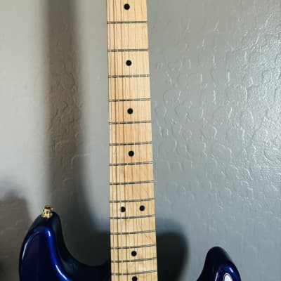 1996 Fender Stratocaster MIM w/EMG DG20 David Gilmour Loaded pickguard - Midnight Blue image 3