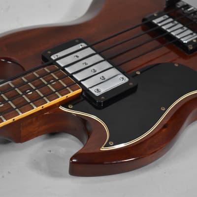 Circa 1971 Gibson EB-3 Slotted Headstock Walnut Finish Left-Handed Electric Bass image 5