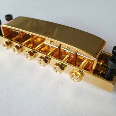 Quality Tune o matic Bridge for Rickenbacker in Gold image 4