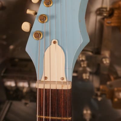 Kay Vanguard 60s - Light Blue Electric Guitar w/ Chipboard Case image 2