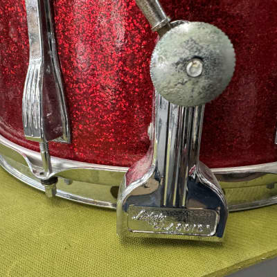 Ludwig 14" Marching Snare Drum 70's - Red Sparkle image 12