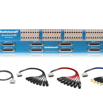 Switchcraft StudioPatch 6425 TT Patchbay | 8 Custom 3ft. Premium Mogami Cables image 1