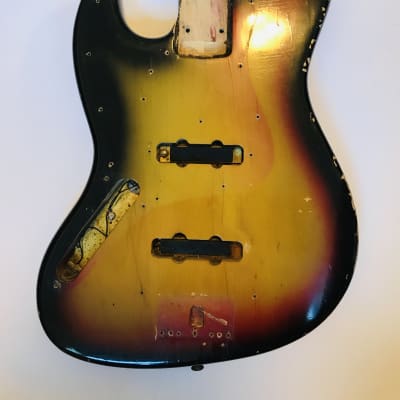 1972 Fender Jazz Bass Lefty Sunburst Body ! 100% Original RARE! image 1