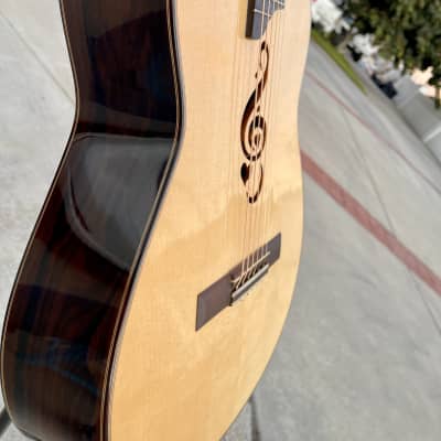 Gerardo Escobedo Hand Made Acoustic Guitar G-Clef With Heart - Rosewood - Ziricote - German Spruce 2020 - Shellac / French Polish image 13