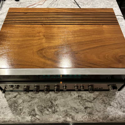 Vintage Sony STR-6036A Vintage Stereo Receiver Wood Cabinet  serviced image 4