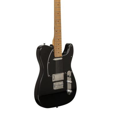Stagg Vintage "T" Series Solid Body Electric Guitar - Black - SET-PLUS BK image 1