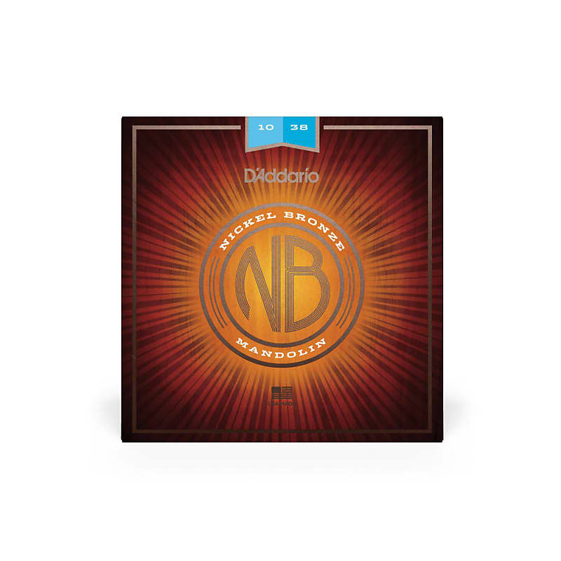 D'Addario NBM1038 Nickel Bronze 10-38 Light Mandolin Strings 5 Sets image 1