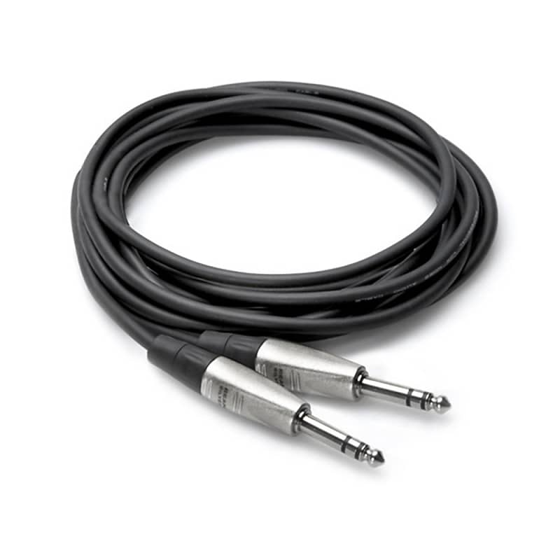 Hosa HSS-005 Balanced Audio Cable with Rean Connectors (1/4 Inch TRS - 1/4 Inch TRS, 5 Foot) image 1